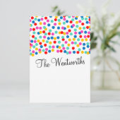 Cartes de remerciement de mariage Confetti (Debout devant)