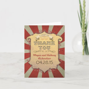 Cartes de remerciement de mariage de Carnaval