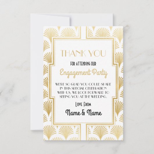 Cartes de remerciement de mariage de fiançailles a (Devant)