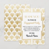 Cartes de remerciement de mariage de fiançailles a (Devant / Derrière)