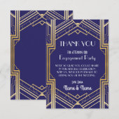 Cartes de remerciement de mariage de fiançailles d (Devant / Derrière)