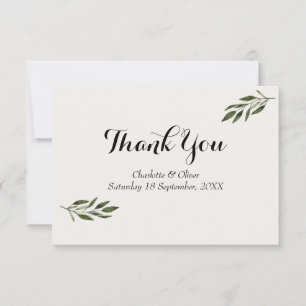 Cartes de remerciement de mariage élégantes à moti