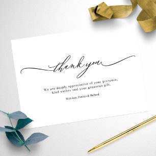 Cartes de remerciement de mariage élégantes modern