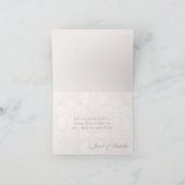 Cartes de remerciement de mariage en dentelle vint (Intérieur)