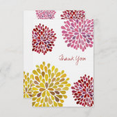 Cartes de remerciement de mariage en lin plat (Devant / Derrière)