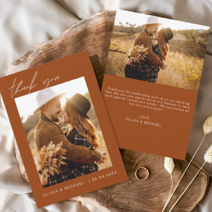 Cartes de remerciement de mariage en terre cuite B