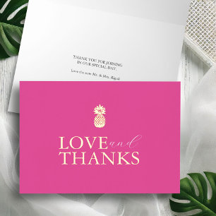 Cartes de remerciement de mariage en typographie r