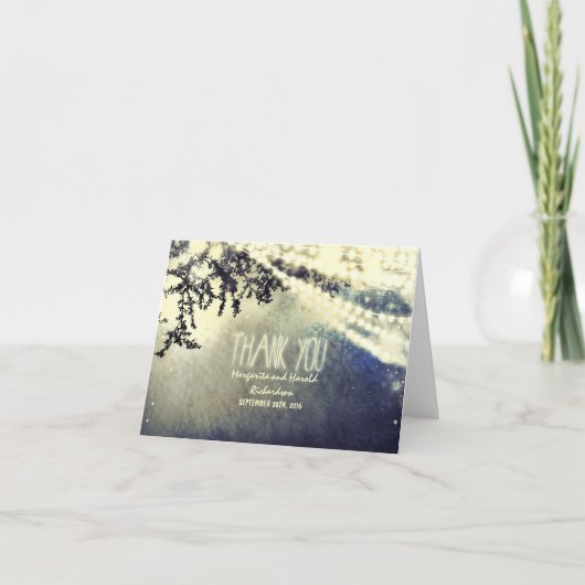 cartes de remerciement de mariage fantaisistes ave (Devant)