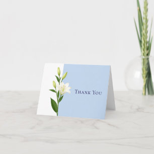 Cartes de remerciement de mariage Fleur de Lys Ble