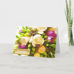 Cartes de remerciement de mariage floral