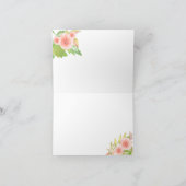 Cartes de remerciement de mariage floral rose pour (Intérieur)