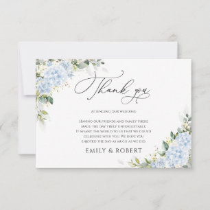 Cartes de remerciement de mariage florales Hortens