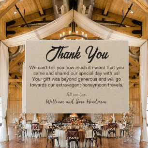 Cartes de remerciement de mariage kraft Thank You_