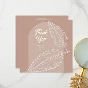 Cartes de remerciement de mariage Leaves Soft Moch