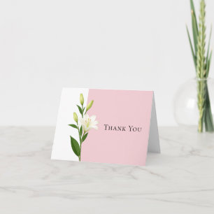 Cartes de remerciement de mariage Lily blanche ros