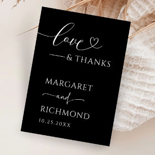 Cartes de remerciement de mariage minimalistes noi