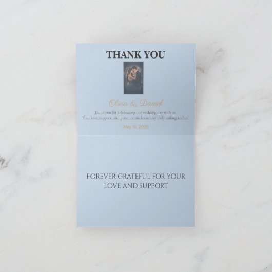 Cartes de remerciement de mariage | Notes de grati (Intérieur)
