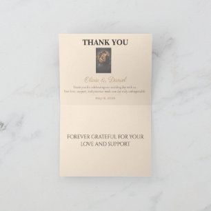 Cartes de remerciement de mariage   Notes élégante