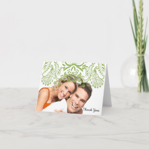 Cartes de remerciement de mariage oiseaux d'amour