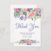 Cartes de remerciement de mariage personnalisées P (Devant / Derrière)