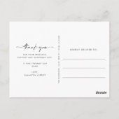 Cartes de remerciement de mariage photo à petit bu (Dos)