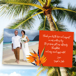 Cartes de remerciement de mariage photo budget ois