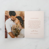 Cartes de remerciement de mariage photo minimalist (Intérieur)