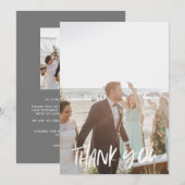 Cartes de remerciement de mariage photo Summer Blu (Devant / Derrière)