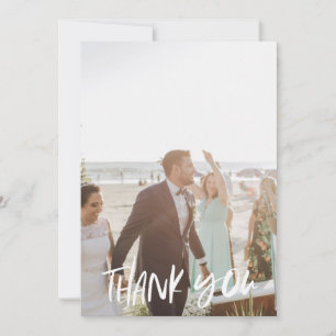 Cartes de remerciement de mariage photo Summer Blu