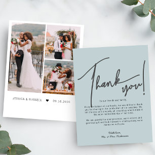 Cartes de remerciement de mariage Photos Calligrap