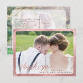 Cartes de remerciement de mariage PixDezines avec (Devant / Derrière)