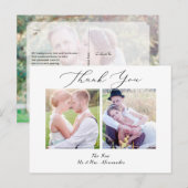 Cartes de remerciement de mariage PixDezines/Luxe (Devant / Derrière)