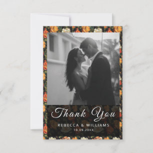Cartes de remerciement de mariage Rose Belle