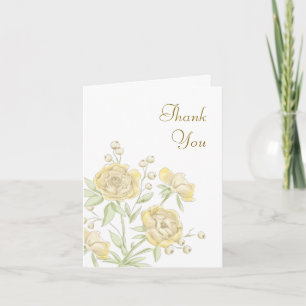 Cartes de remerciement de mariage Rose Jaune