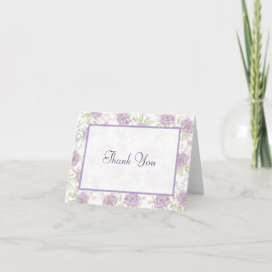 Cartes de remerciement de mariage Rose Violet Lava