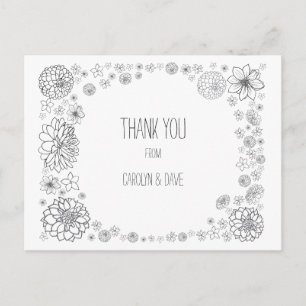 Cartes de remerciement de mariage rustique à petit