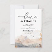 Cartes de remerciement de mariage rustique de Fall (Devant)