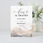 Cartes de remerciement de mariage rustique de Fall (Debout devant)