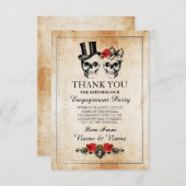 Cartes de remerciement de mariage rustique Hallowe (Devant / Derrière)