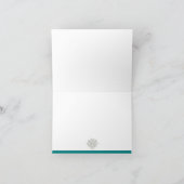 Cartes de remerciement de mariage sarcelle (Intérieur)