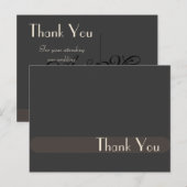 Cartes de remerciement de mariage, simples (Devant / Derrière)