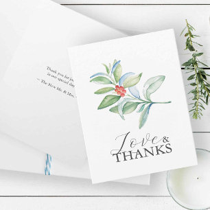 Cartes de remerciement de mariage thème de Noël