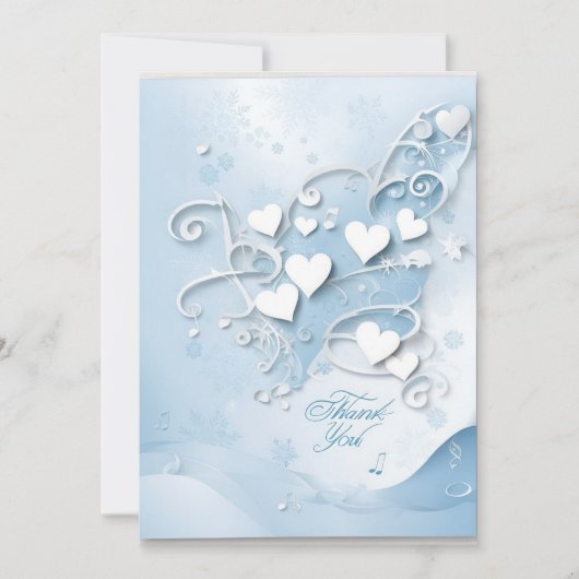 Cartes de remerciement de mariage Winter Wonderlan (Devant)