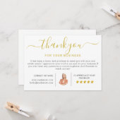 Cartes de remerciement de pendaison de crémaillère (Devant/Arrière en situation)