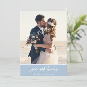 Cartes de remerciement de photo de mariage à la pl