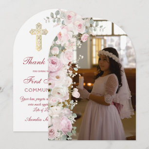Cartes de remerciement de première communion aux f