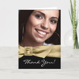 Cartes de remerciement de Quinceanera photo Or Noi