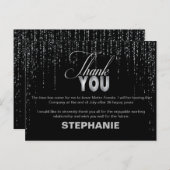 Cartes de remerciement de retraite argentées (Devant / Derrière)