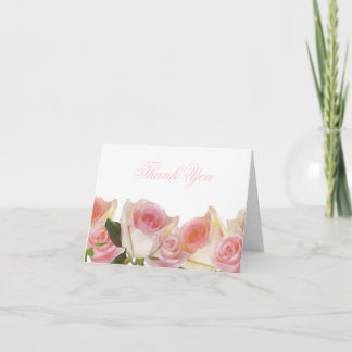 Cartes De Remerciement De Rose Délicate