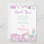 Cartes de remerciement de sirène (Devant)